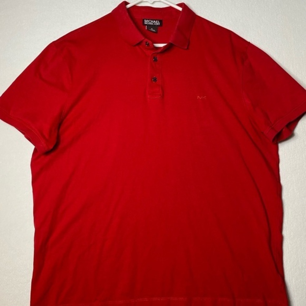 Michael Kors‎ POLO STYLE SHIRT Mens Size XL Red Short Sleeve Golf Shirt